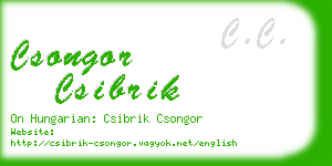 csongor csibrik business card